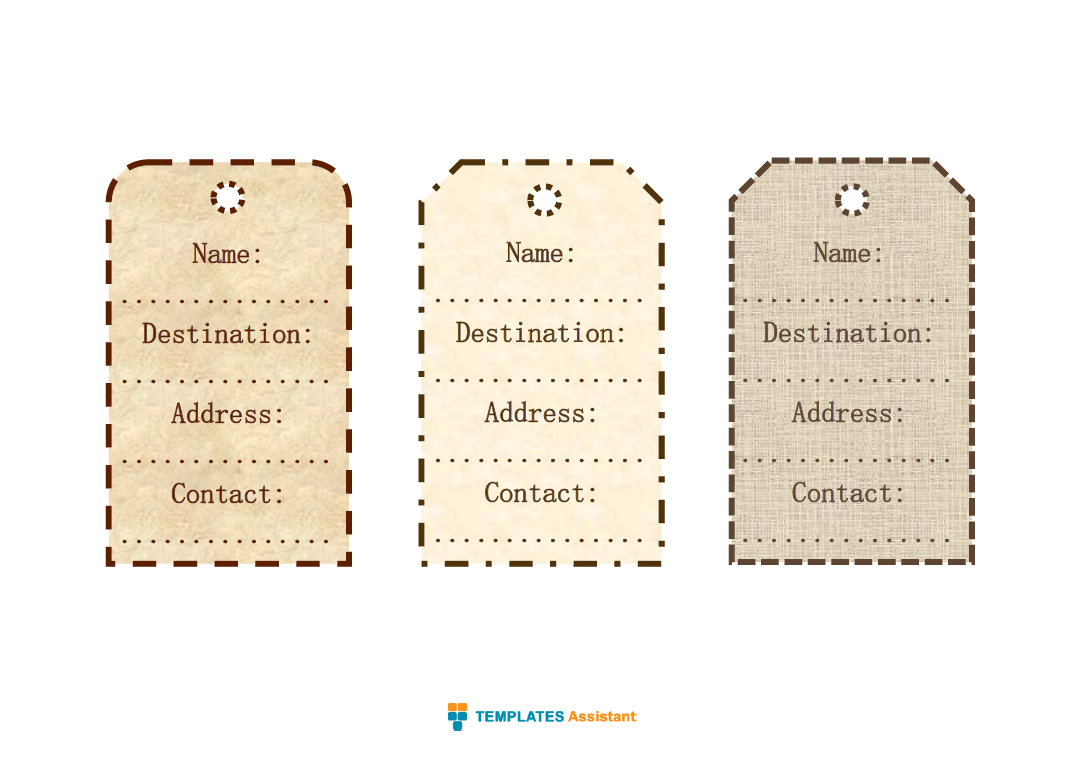 5 Luggage Tag Templates | Templates Assistant With Regard To Luggage Tag Template Word