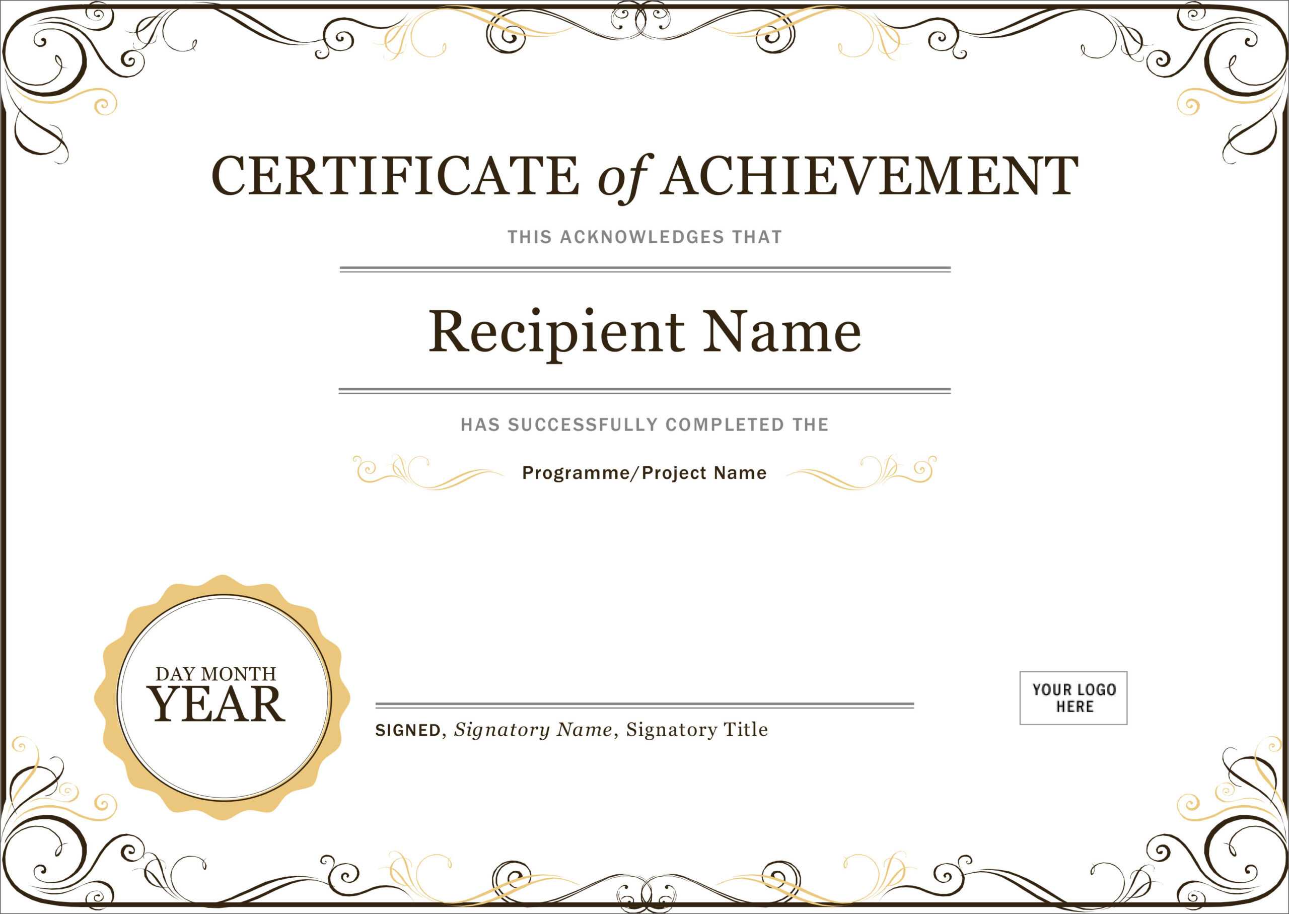 50 Free Creative Blank Certificate Templates In Psd In Blank Award Certificate Templates Word