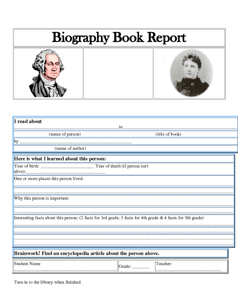 biography book grade 5