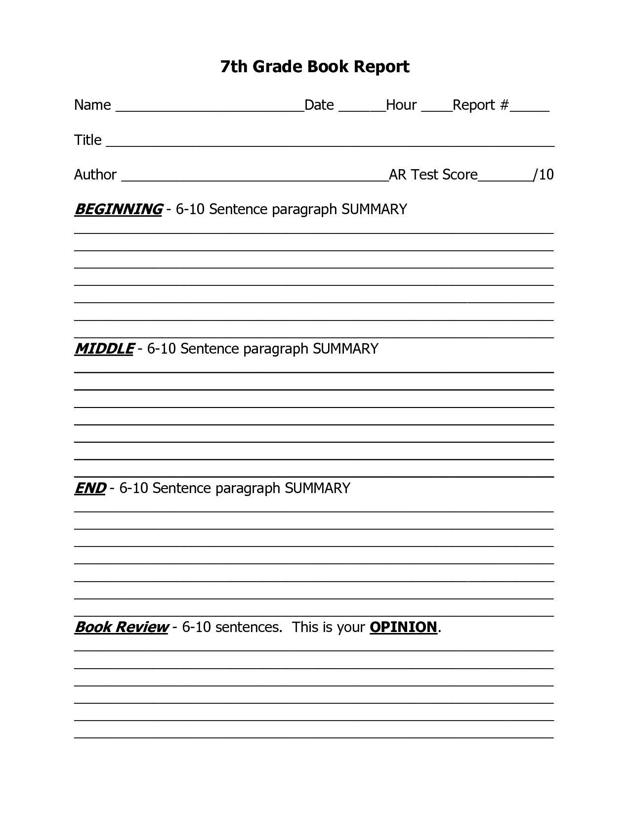 5Th Grade Writing Paragraphs Worksheets | Printable For Book Report Template 5Th Grade