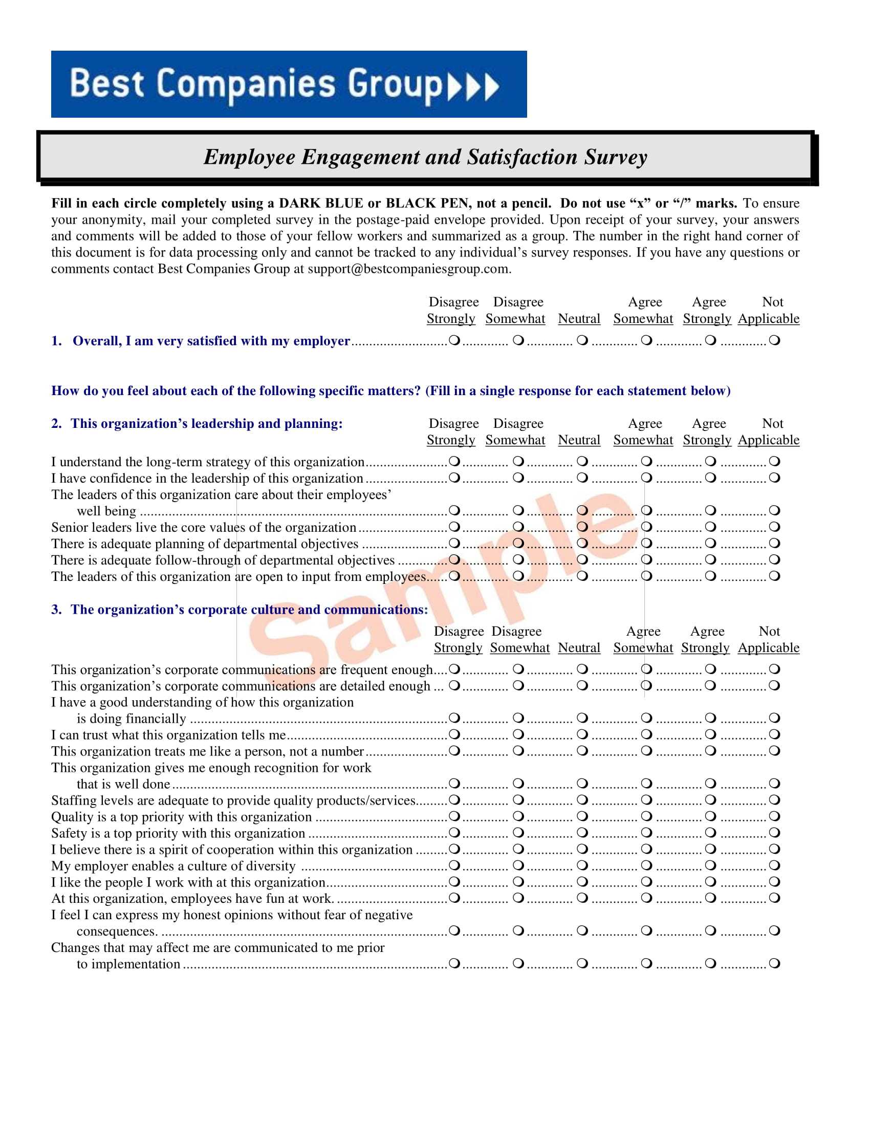 6+ Job Satisfaction Survey Examples – Pdf, Word | Examples With Regard To Employee Satisfaction Survey Template Word