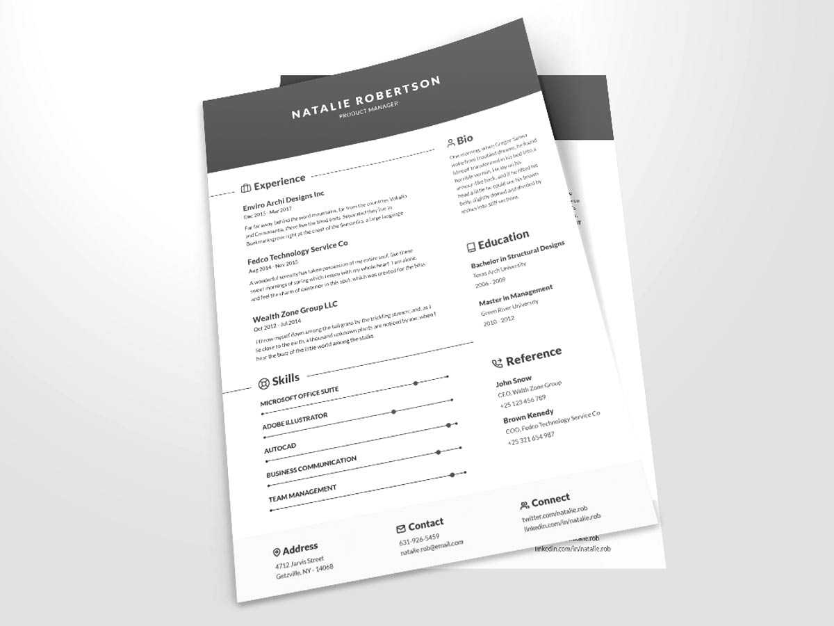 65 Best Free Ms Word Resume Templates 2020 – Webthemez In Free Downloadable Resume Templates For Word
