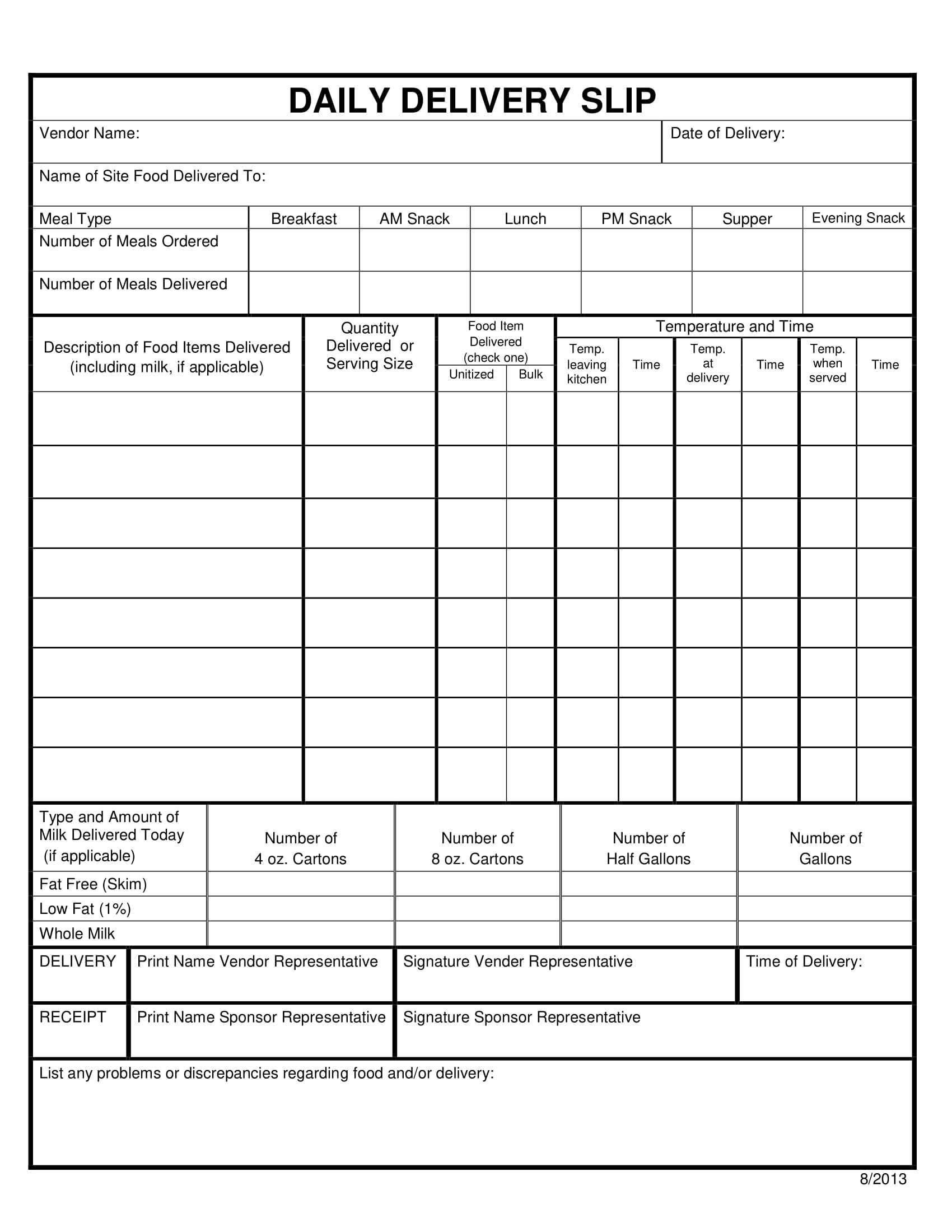 9+ Delivery Slip Example And Template – Xlsx, Doc, Pdf With Regard To Proof Of Delivery Template Word
