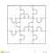9 White Puzzles Pieces Arranged In A Square. Jigsaw Puzzle Inside Jigsaw Puzzle Template For Word
