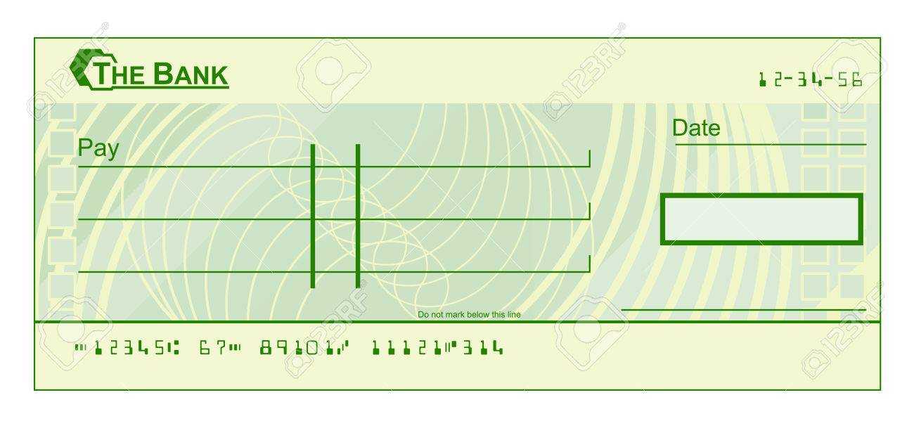 A Blank Cheque Check Template Illustration Within Blank Cheque Template Download Free