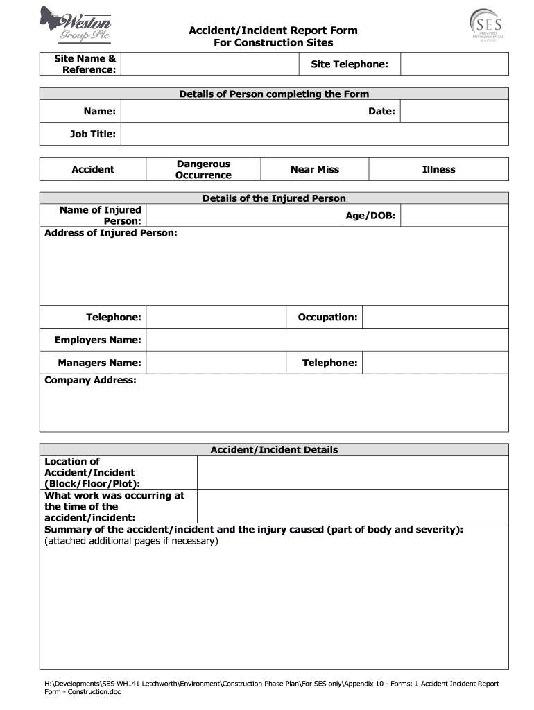 Accident Incident Report - Dalep.midnightpig.co With School Incident Report Template