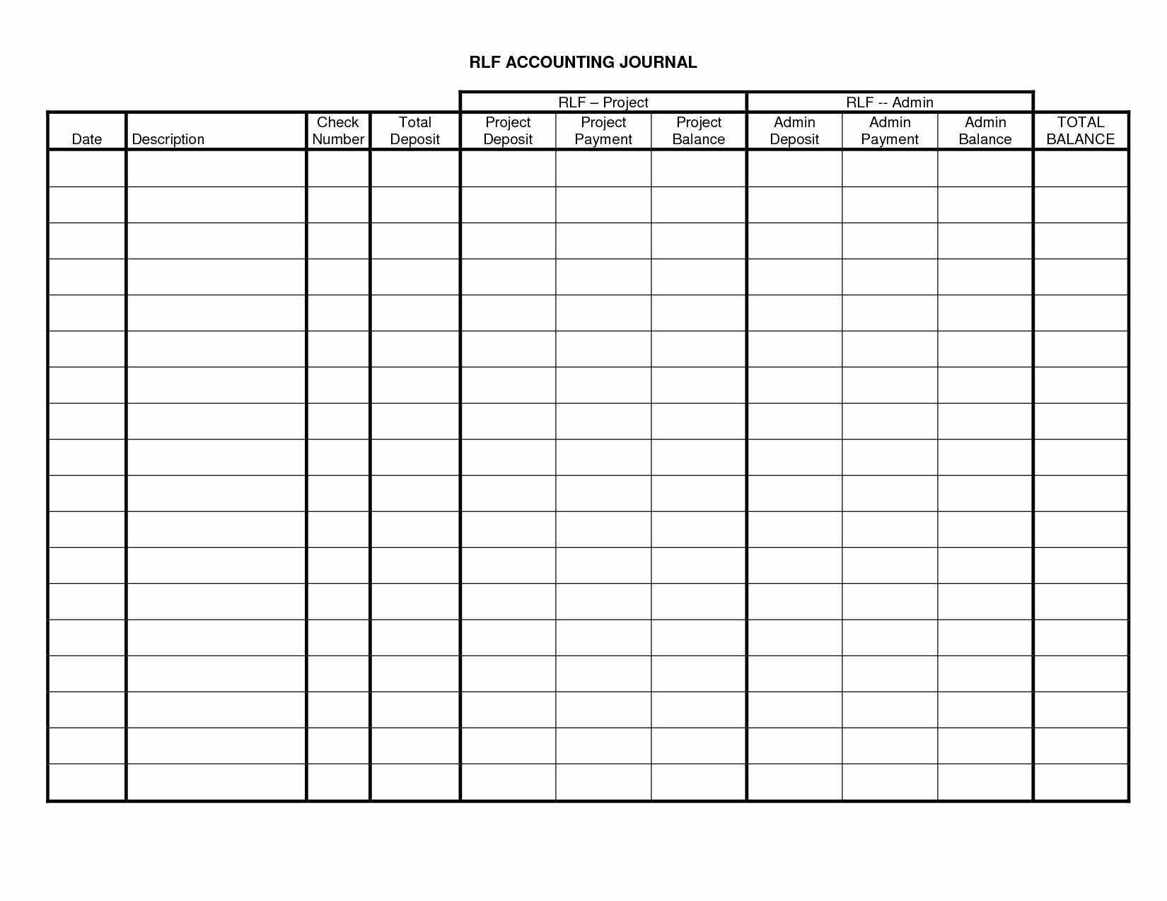 Accounting Ledger Worksheet | Printable Worksheets And In Blank Ledger Template