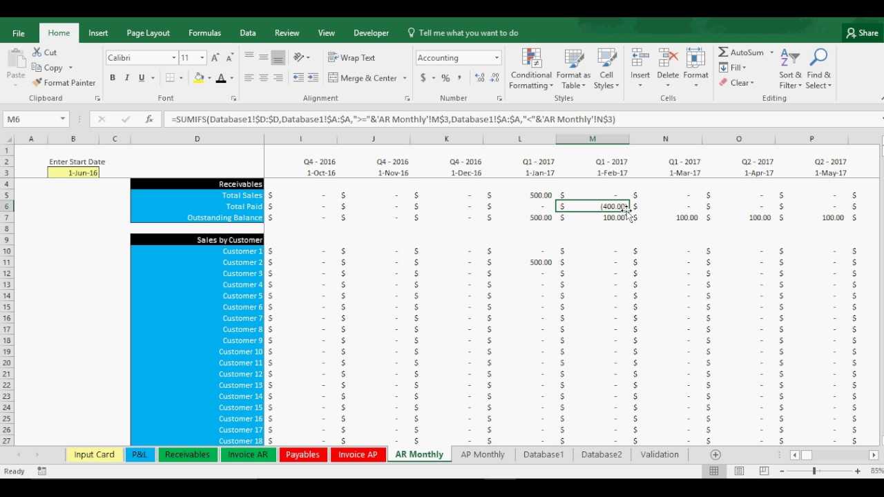 Accounts Receivable And Payable Tracking Template In Excel Pertaining To Accounts Receivable Report Template