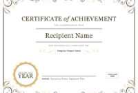 Achievement Award Certificate Template - Dalep.midnightpig.co pertaining to Blank Certificate Of Achievement Template