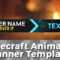 Advanced .gif Minecraft Animated Banner Template – "elegant Dazzle" In Animated Banner Template