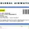 Airline E Ticket Stock Illustration. Illustration Of Travel With Plane Ticket Template Word