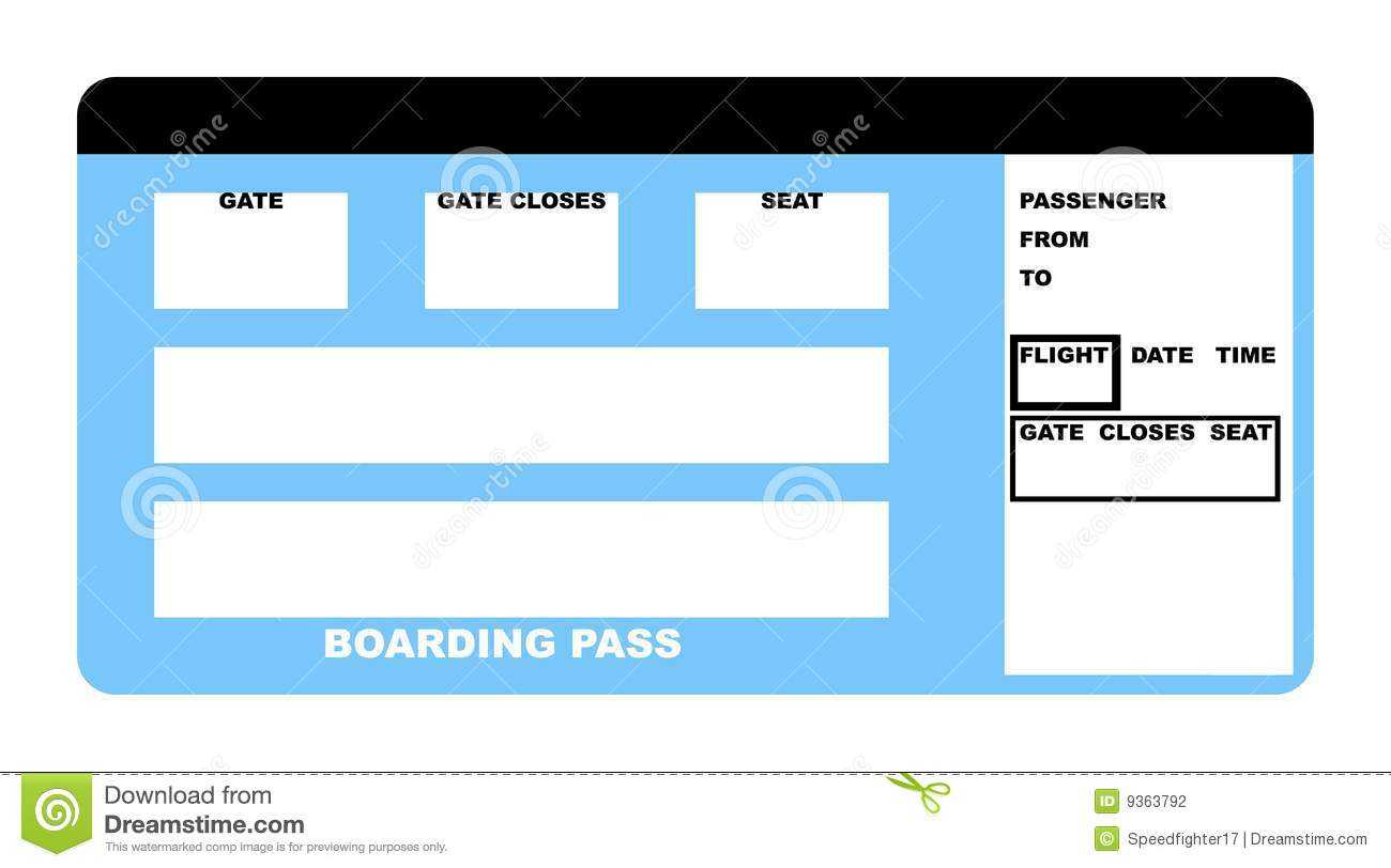 Airline Ticket Stock Illustration. Illustration Of Isolated Throughout Plane Ticket Template Word