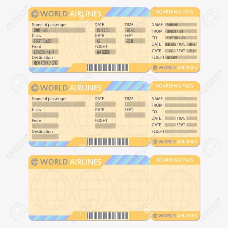 Plane Ticket Template Calep.midnightpig.co Throughout Plane Ticket