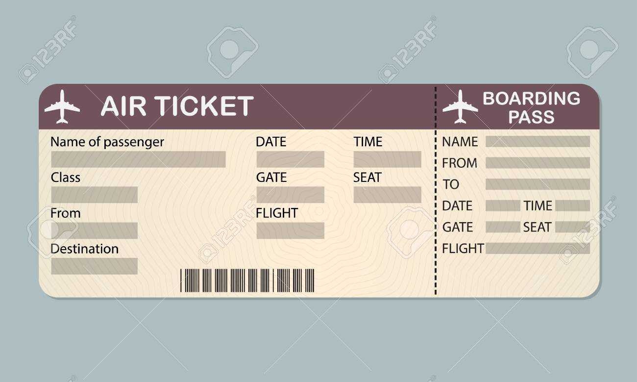 Airline Ticket Template - Dalep.midnightpig.co For Plane Ticket Template Word