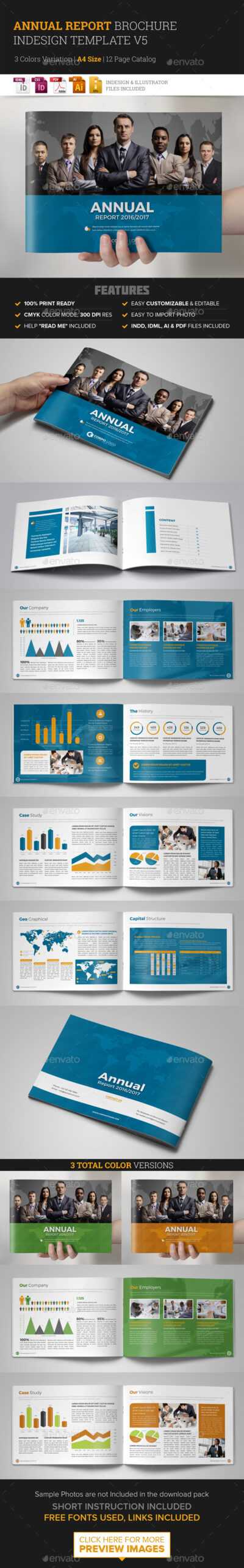 Annual Report Template Indesign Graphics, Designs & Templates Regarding Illustrator Report Templates