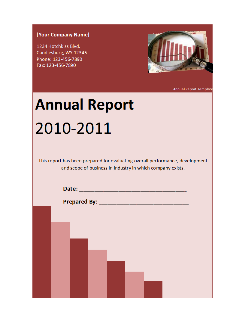 Annual Report Template Intended For School Report Template Free
