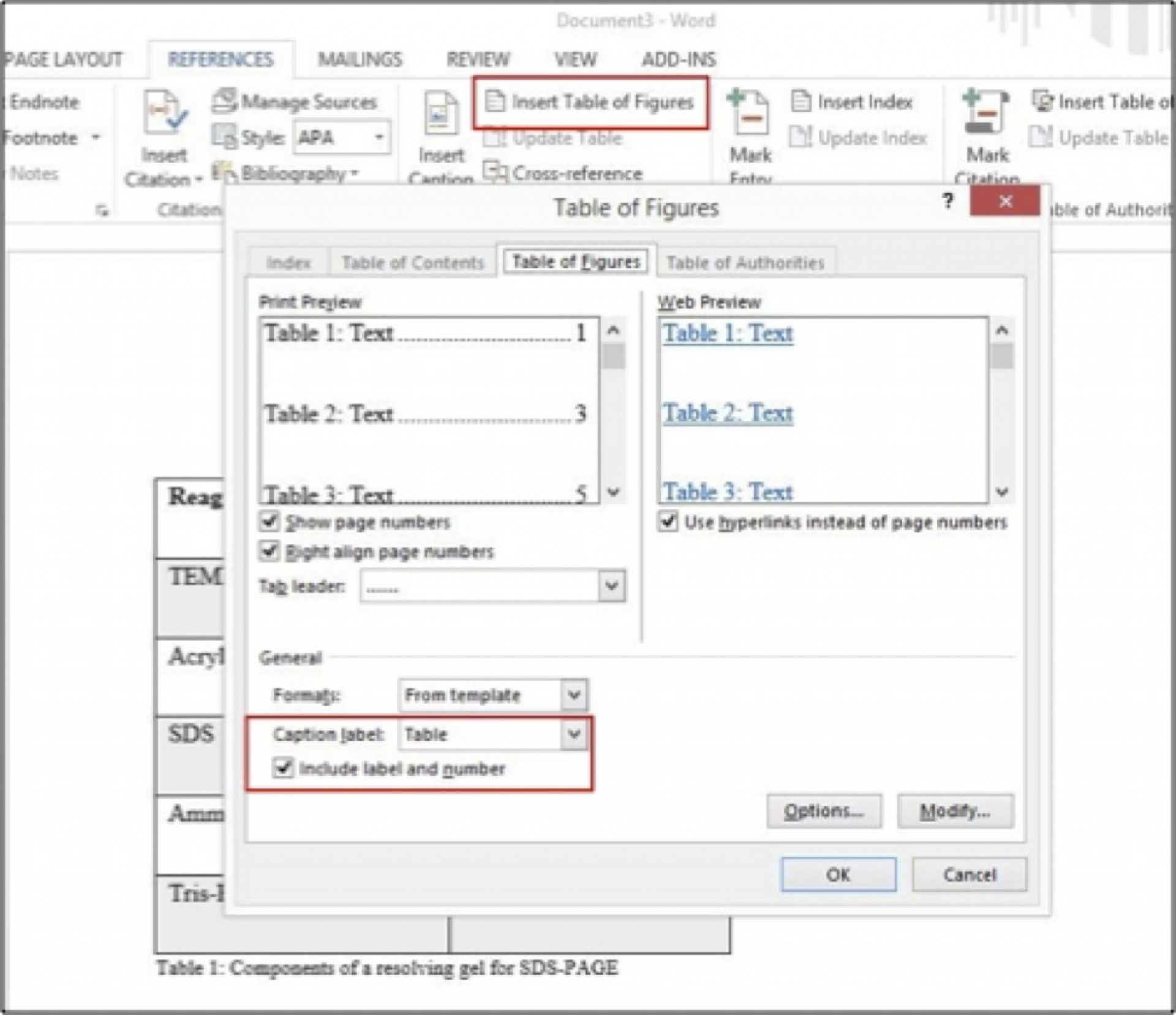 Apa Tables In Word – Calep.midnightpig.co For Word 2013 Table Of Contents Template
