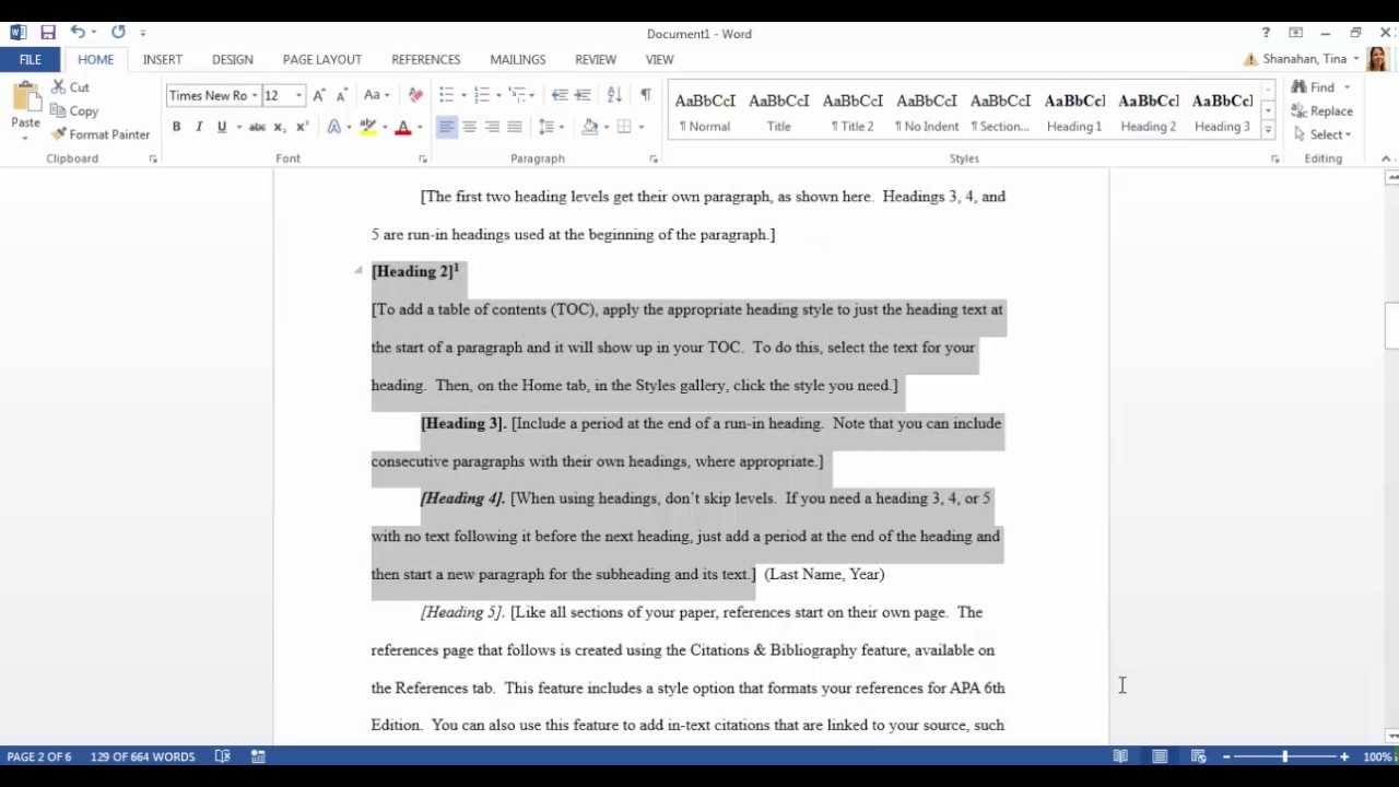 Apa Template In Microsoft Word 2016 Regarding Word Apa Template 6Th Edition