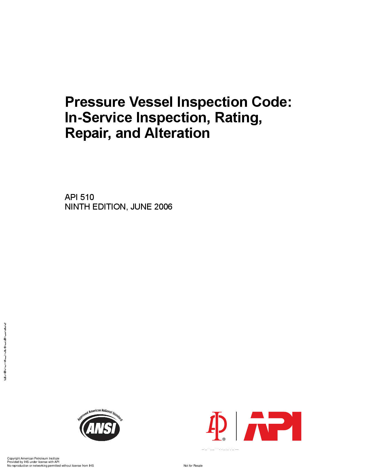 Api 510 – Pressure Vessel Inspection Code – Pressure Vessel In Hydrostatic Pressure Test Report Template