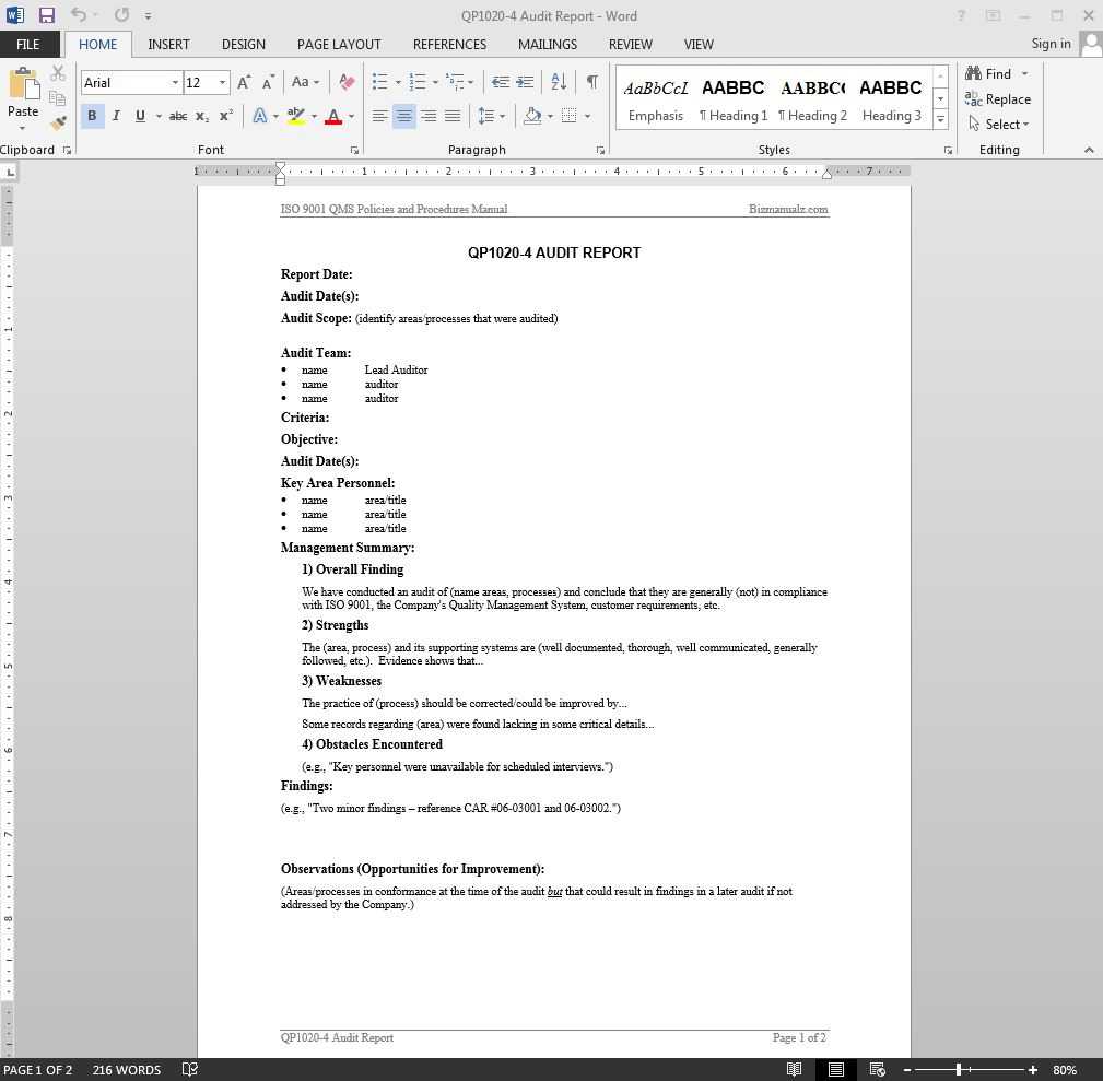 audit-report-iso-template-qp1020-4-with-sample-hr-audit-report
