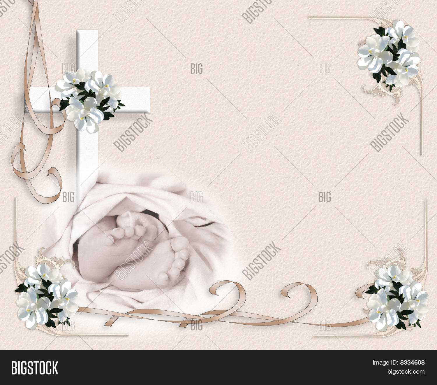 Baby Baptism Image & Photo (Free Trial) | Bigstock Regarding Blank Christening Invitation Templates