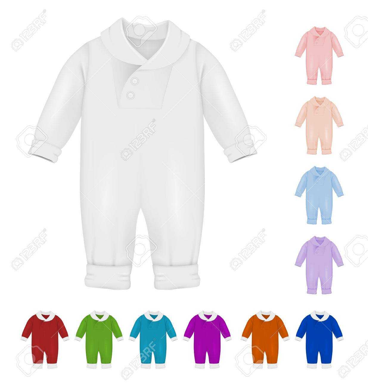 Baby Color Bodysuit Blank Template Isolated On White Intended For Blank Elephant Template
