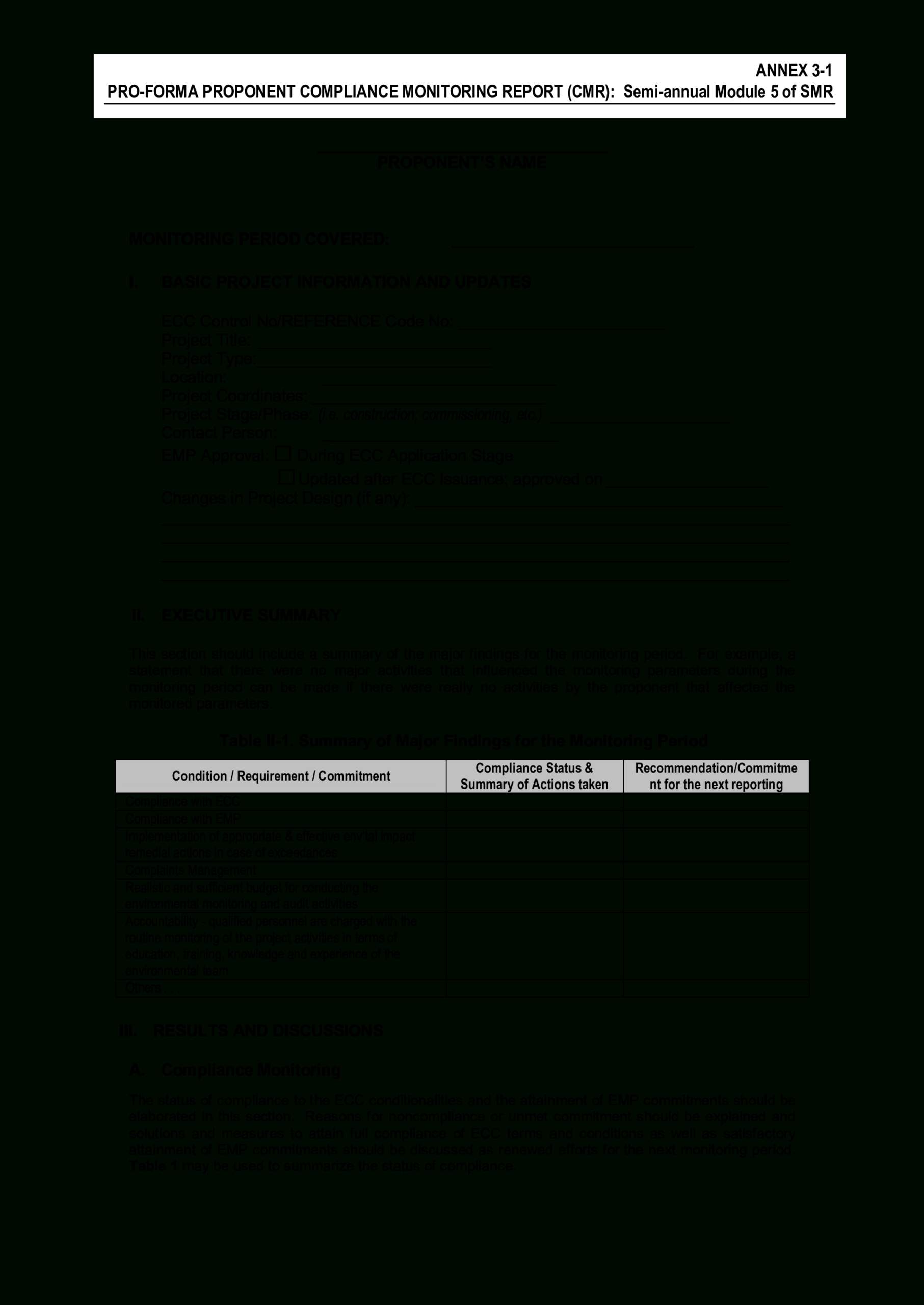 Bank Compliance Report | Templates At Allbusinesstemplates With Compliance Monitoring Report Template