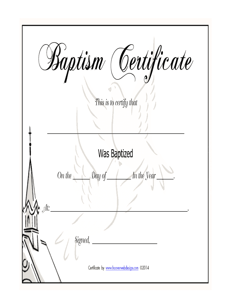 Baptism Certificates Templates – Fill Online, Printable Within Baptism Certificate Template Word