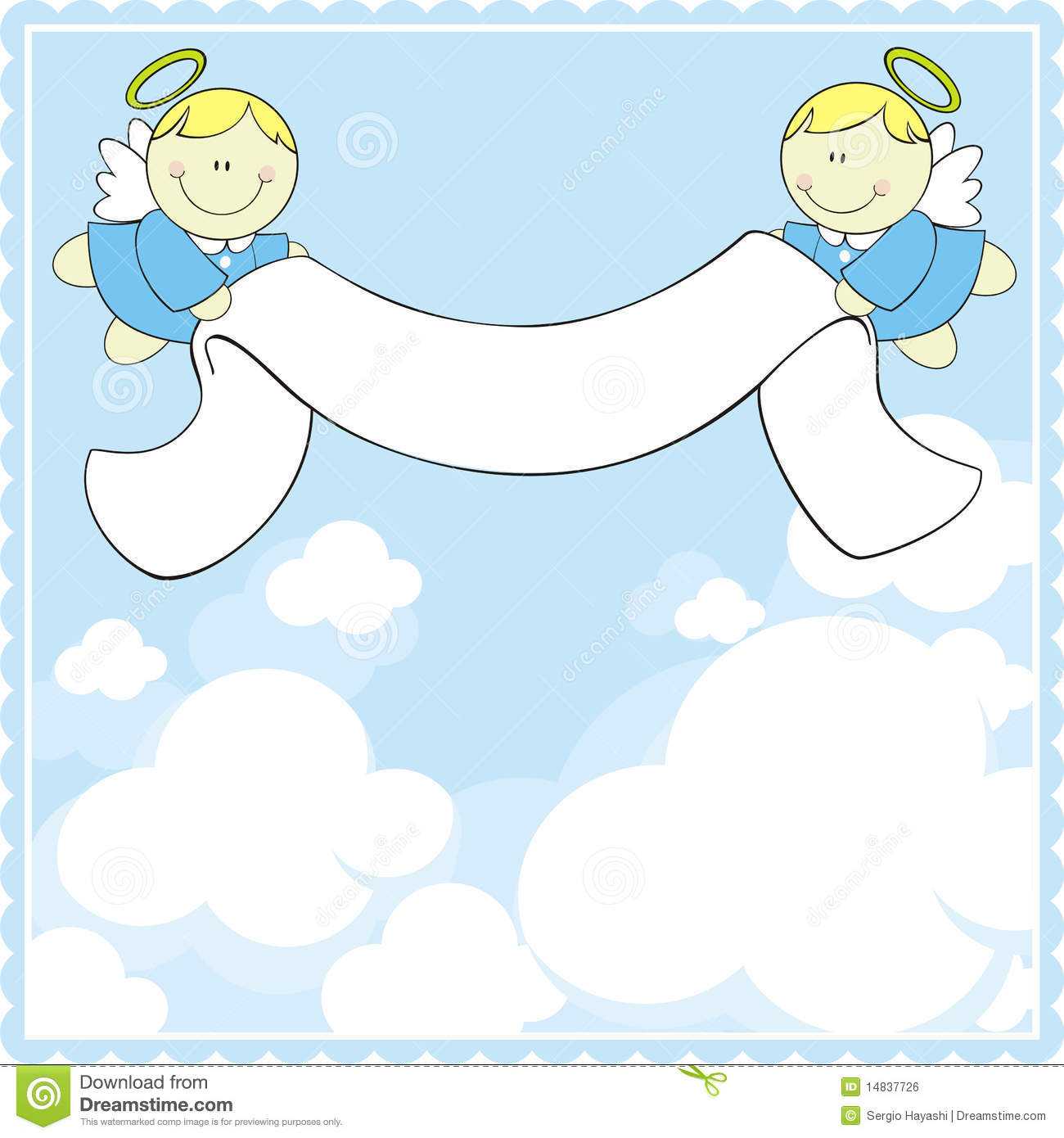 Baptism Greeting Card Stock Vector. Illustration Of Pertaining To Christening Banner Template Free