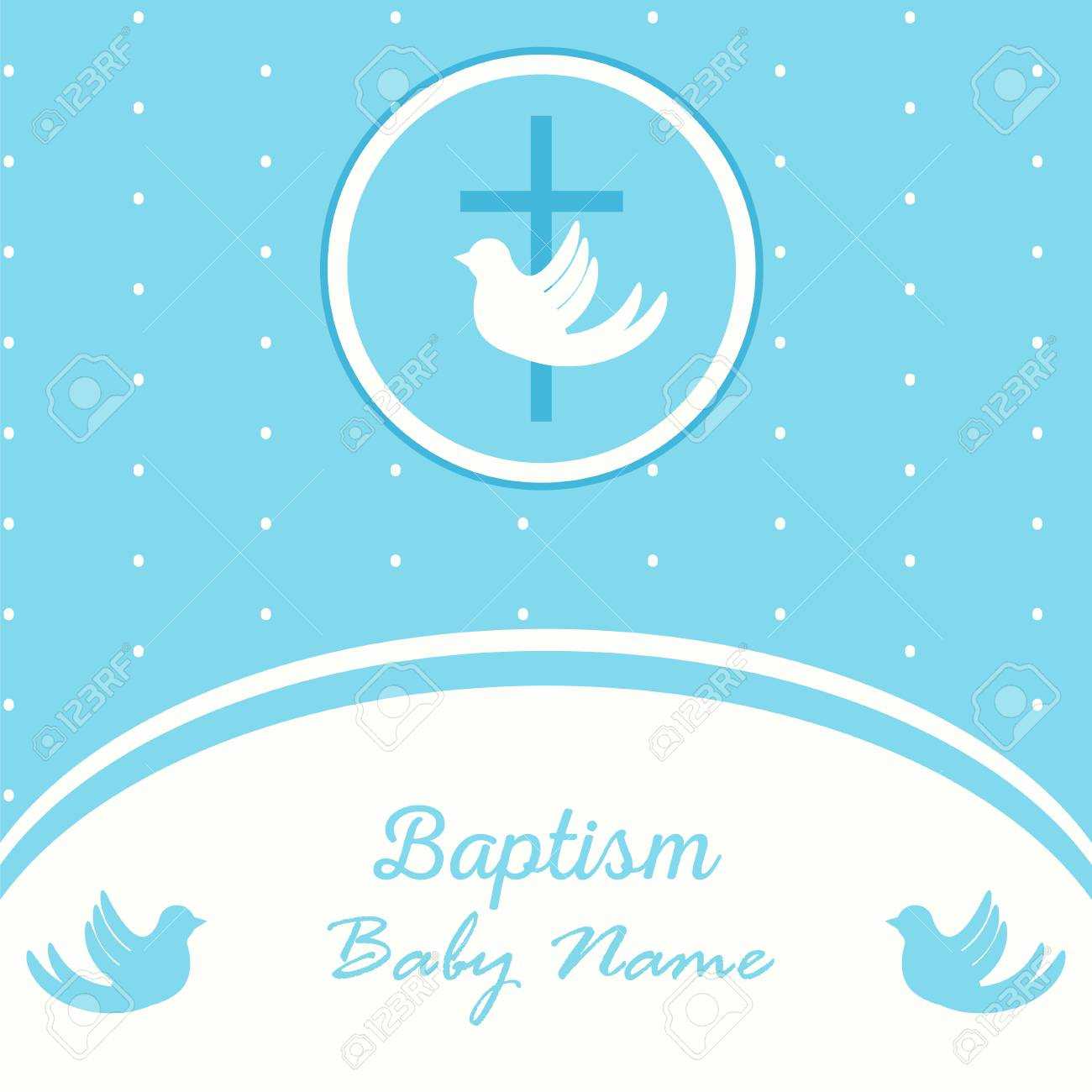 Baptism Invitation Card Template. Stock Vector Illustration For.. In Christening Banner Template Free