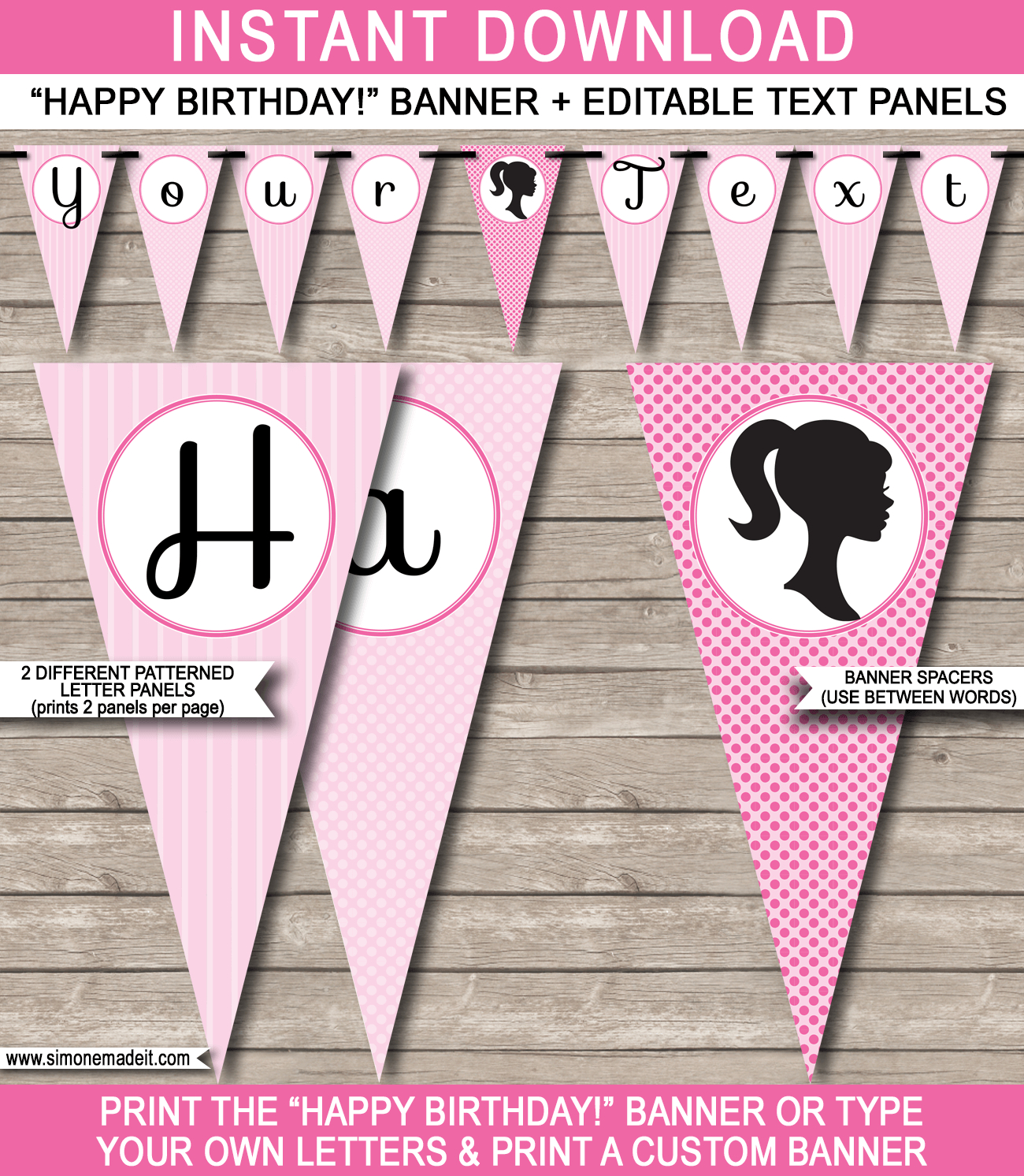 Barbie Party Banner Template Inside Diy Party Banner Template