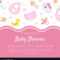 Bashower Invitation Banner Template Pink Card within Baby Shower Banner Template