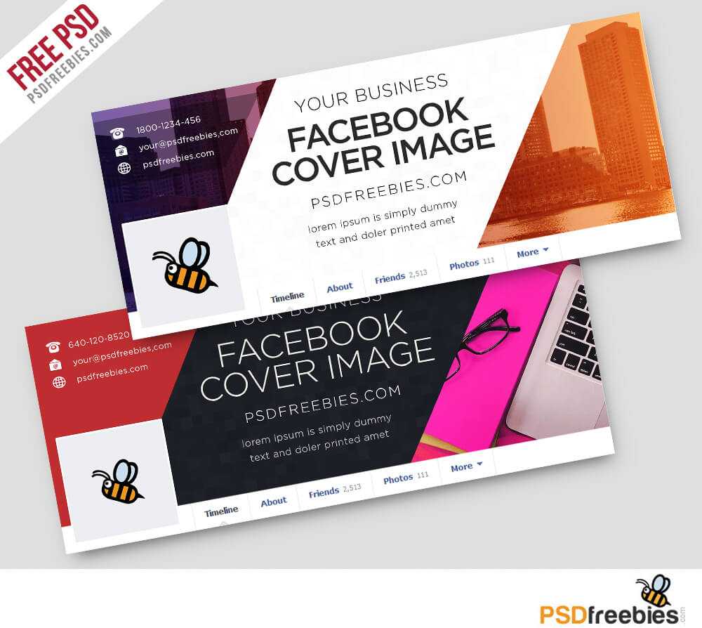 Best Free Facebook Timeline Cover Psd Templates Regarding Photoshop Facebook Banner Template