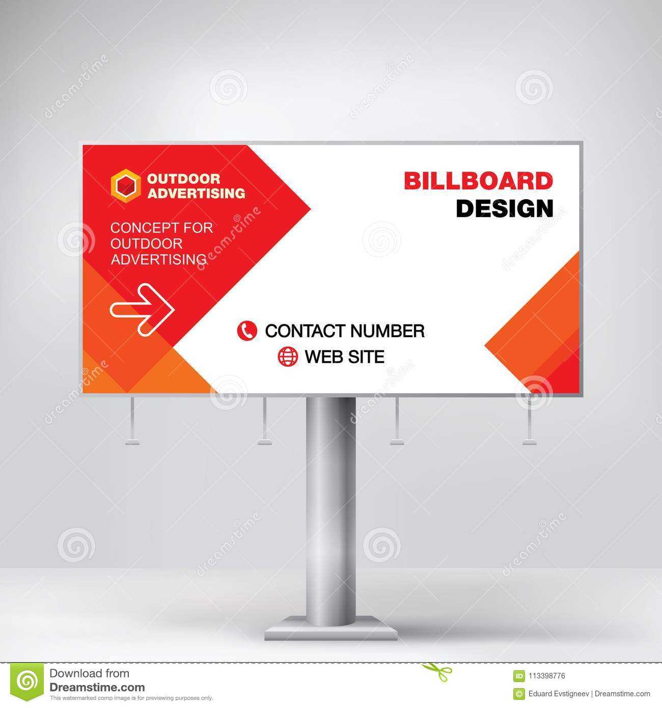 Billboard Design, Template For Outdoor Advertising, Modern With Outdoor Banner Design Templates