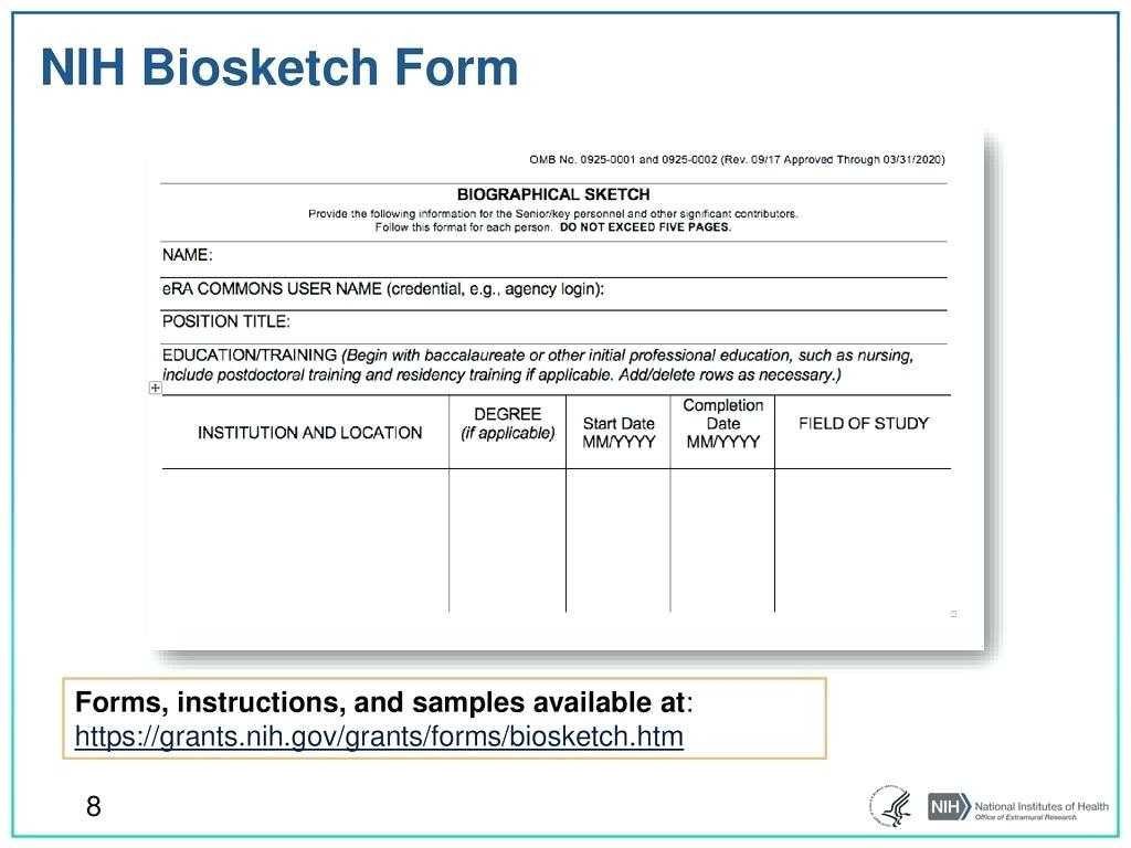 Biographical Sketch Template – Harryatkins Throughout Nih Biosketch Template Word