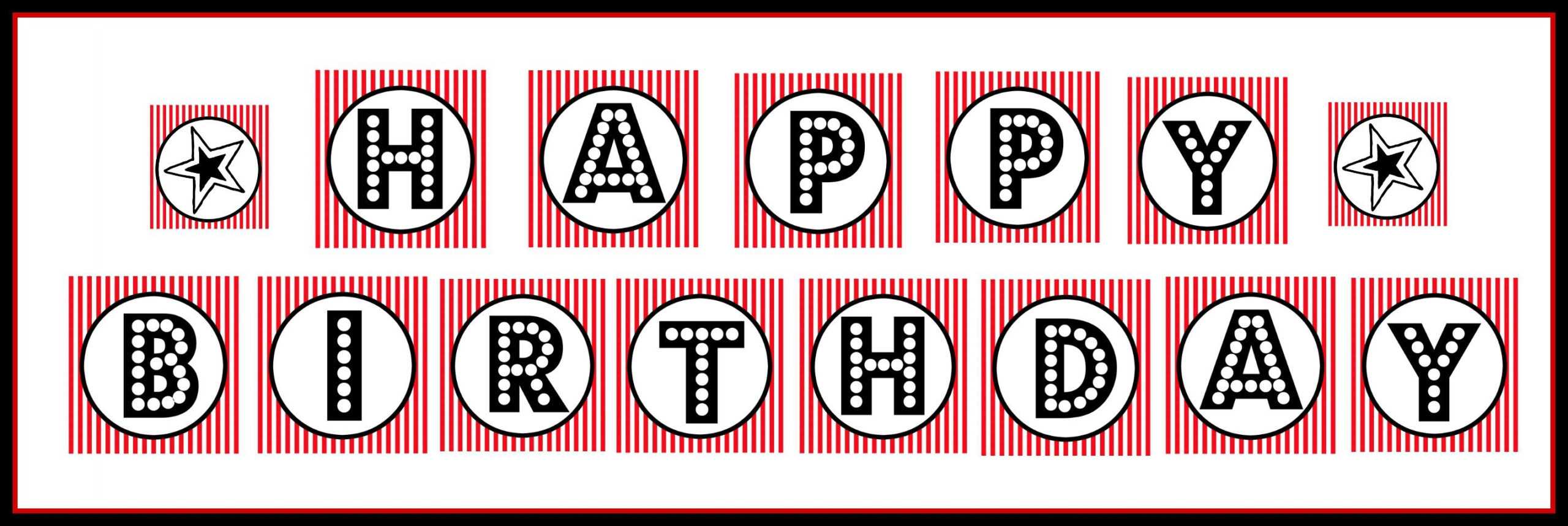 Birthday Banner Printable Free – Dalep.midnightpig.co Inside Free Printable Happy Birthday Banner Templates