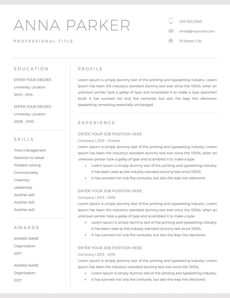 Black Modern Resume Template Word - Dalep.midnightpig.co Throughout Microsoft Word Resumes Templates