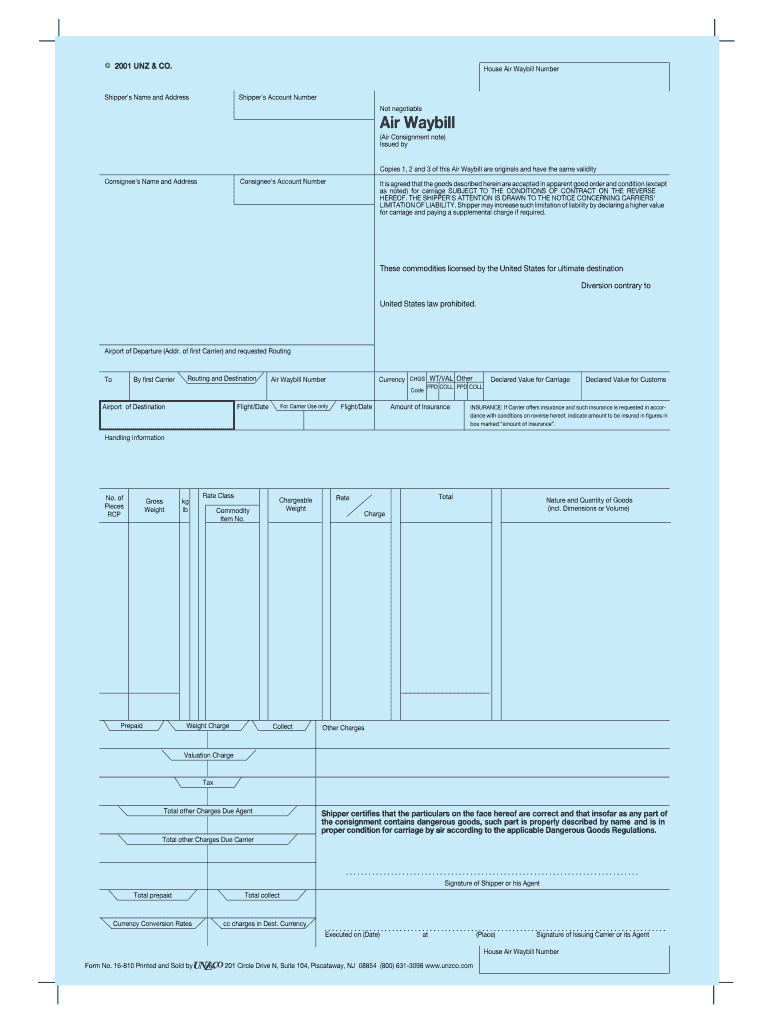 Blank Air Waybill Form - Dalep.midnightpig.co With Regard To Fedex Label Template Word
