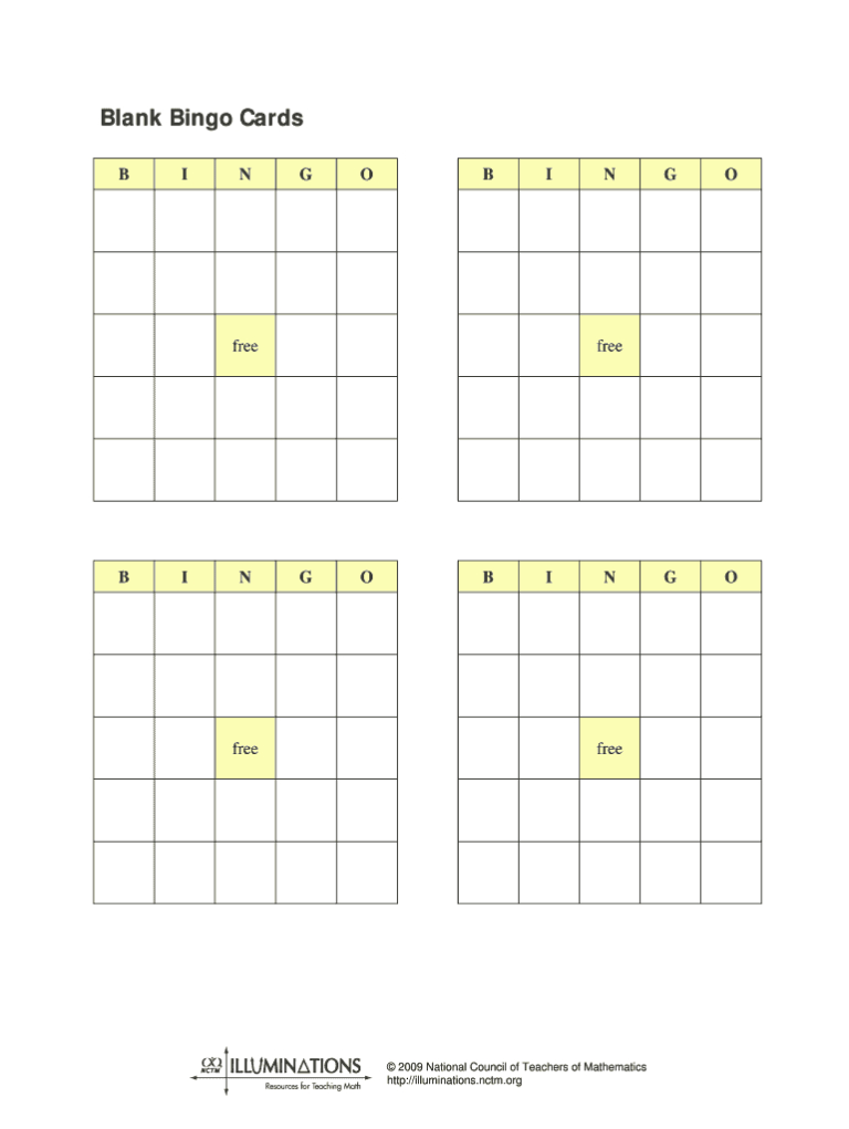 Blank Bingo Cards – Fill Out And Sign Printable Pdf Template | Signnow ...