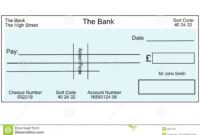 Blank British Cheque Stock Illustration. Illustration Of regarding Fun Blank Cheque Template