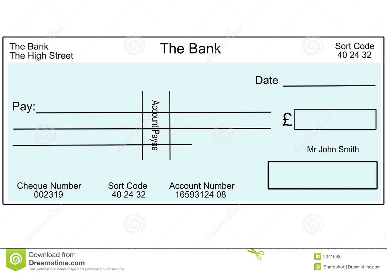 Blank British Cheque Stock Illustration. Illustration Of Regarding Fun Blank Cheque Template