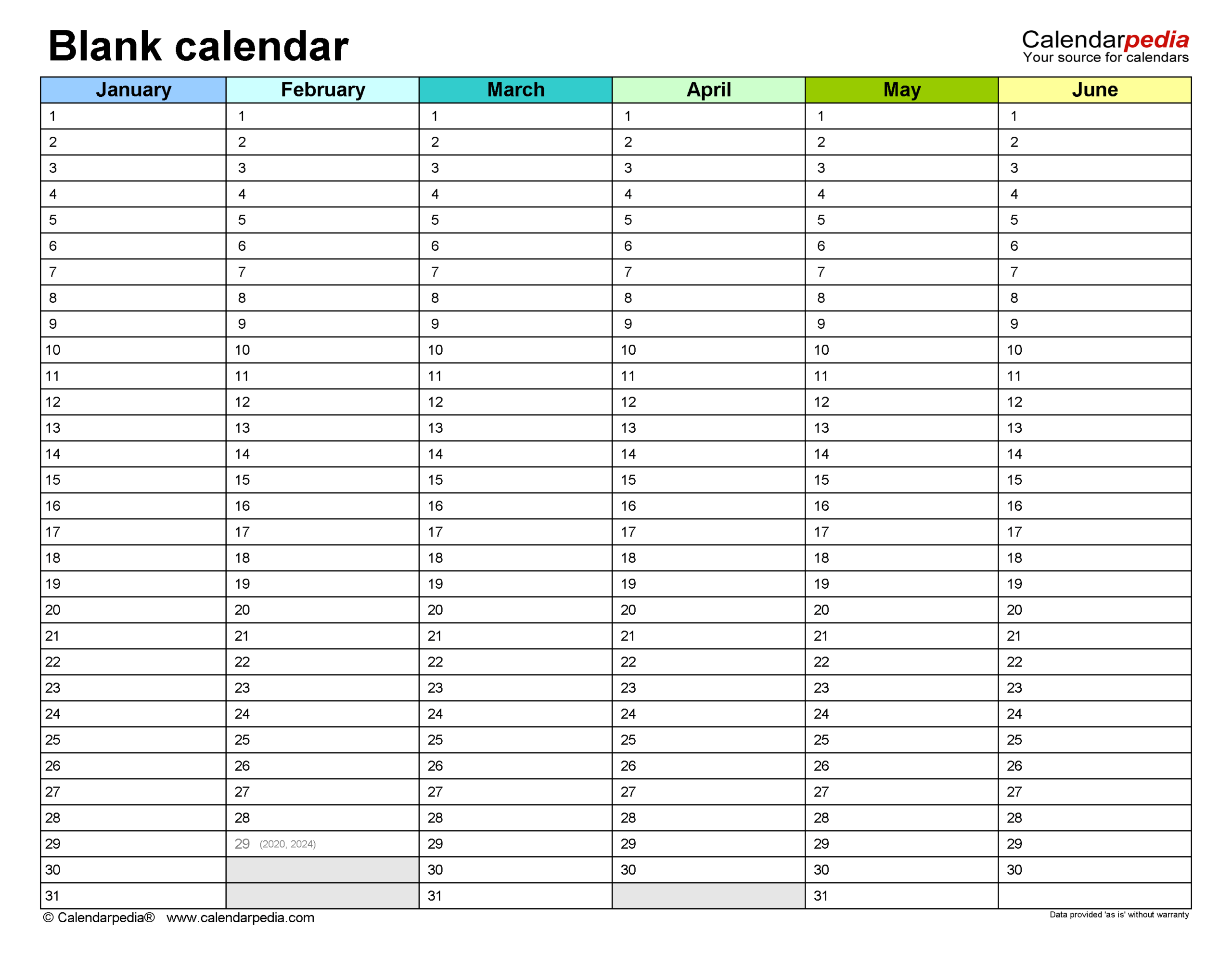 Blank Calendars – Free Printable Microsoft Word Templates With Regard To Blank Calender Template