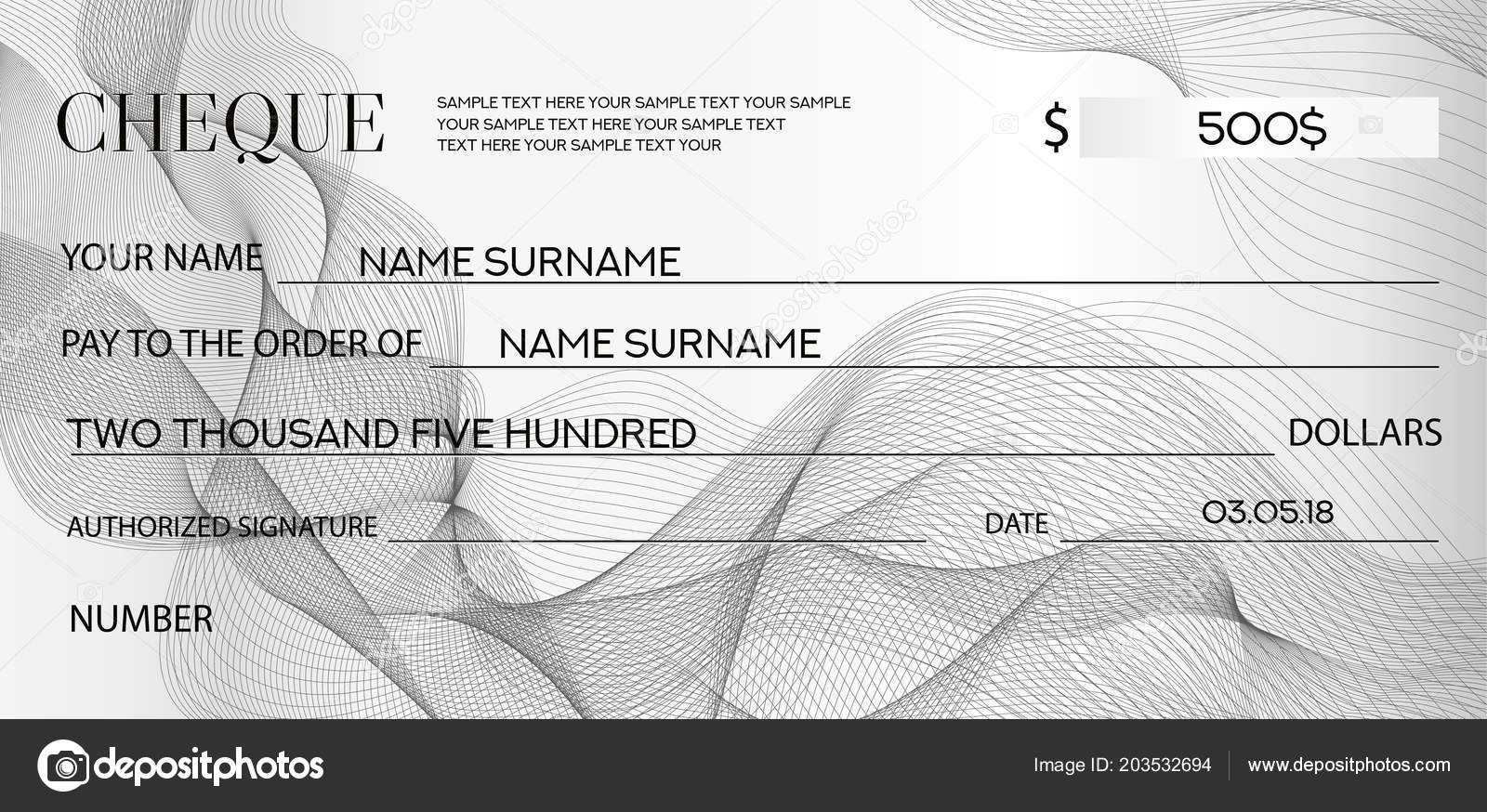 Blank Check Sample Image | Cheque Check Template Chequebook In Blank Business Check Template Word