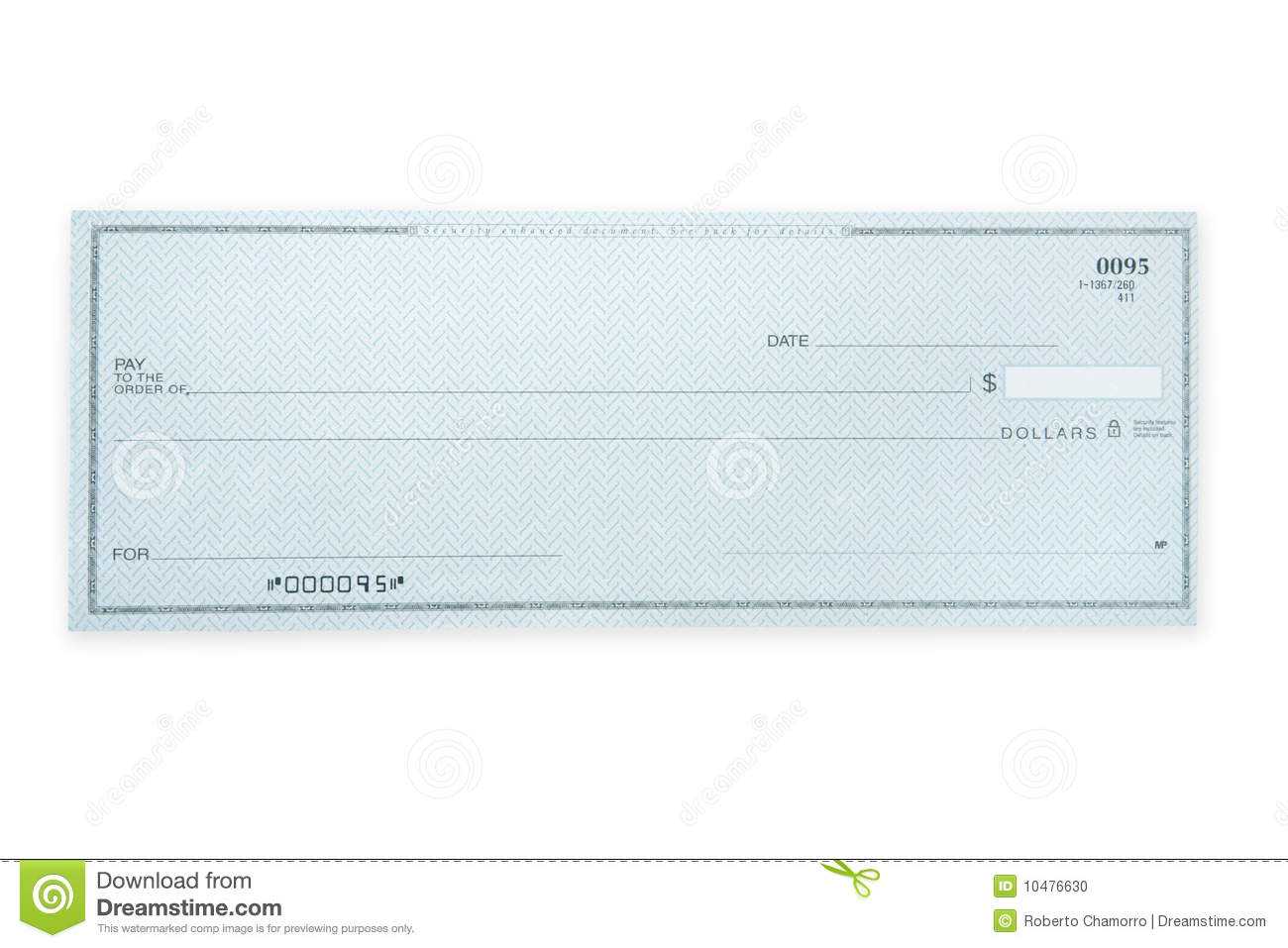 Blank Check Stock Photo. Image Of Finance, Deposit, Blank With Regard To Blank Business Check Template