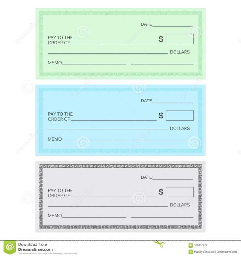 Blank Check Template. Check Template. Banking Check Templ in Blank ...