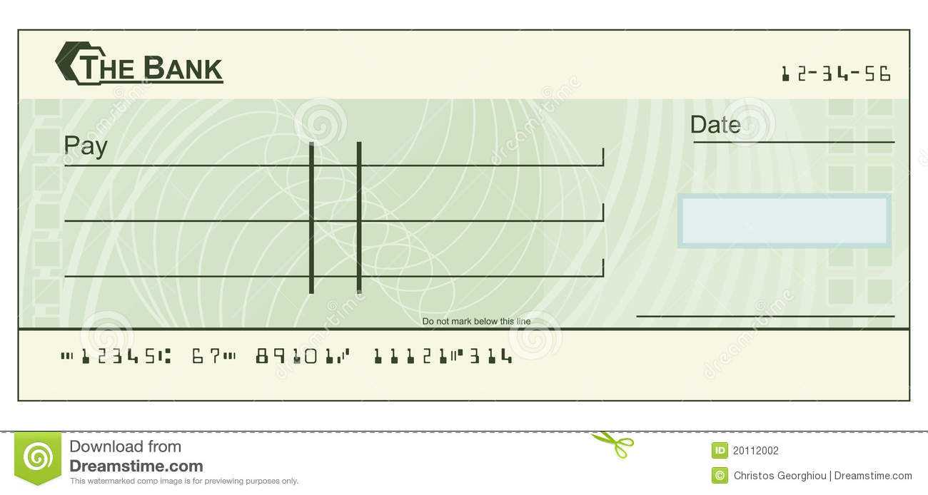 Blank Cheque Illustration Stock Vector. Illustration Of For Blank Cheque Template Download Free