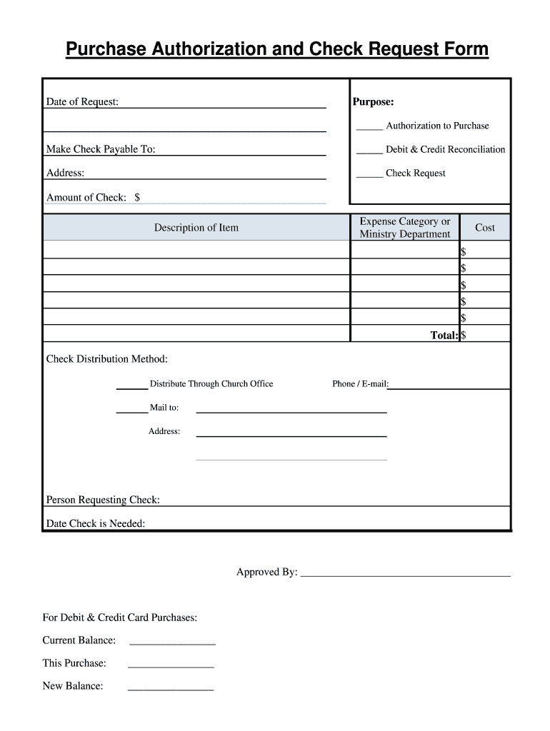 Blank Church Financial Forms – Fill Online, Printable Within Check Request Template Word