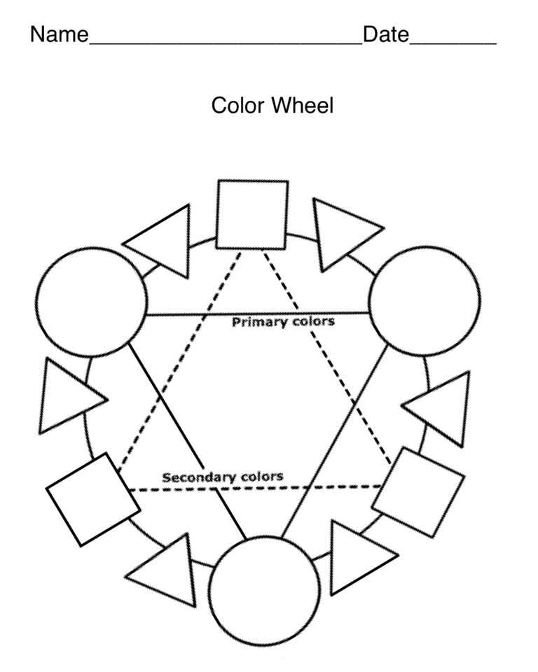 Blank Color Wheel Template. Tertiary Colors Blank Color With Regard To ...