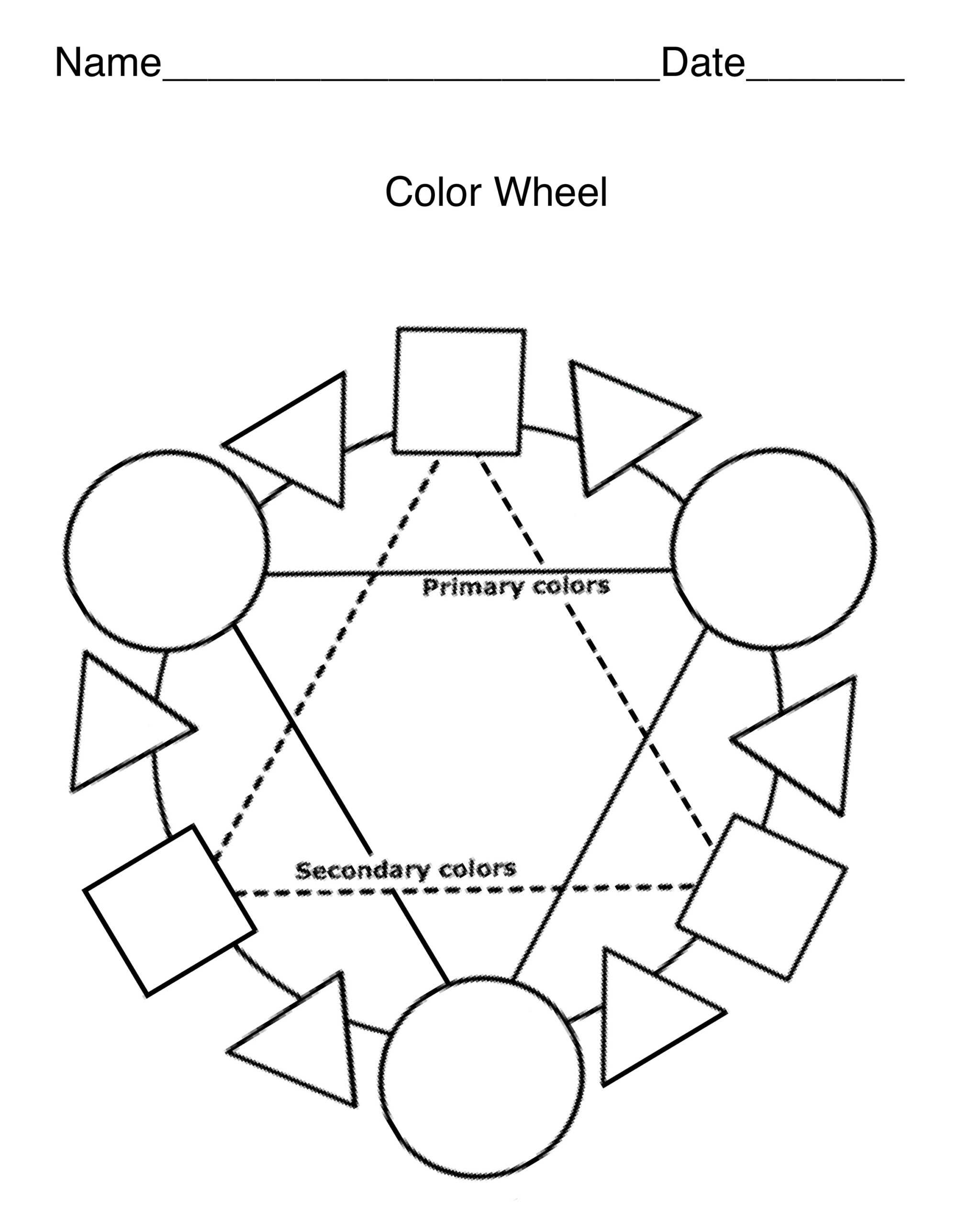 Blank Color Wheel Template. Tertiary Colors Blank Color With Regard To Blank Color Wheel Template