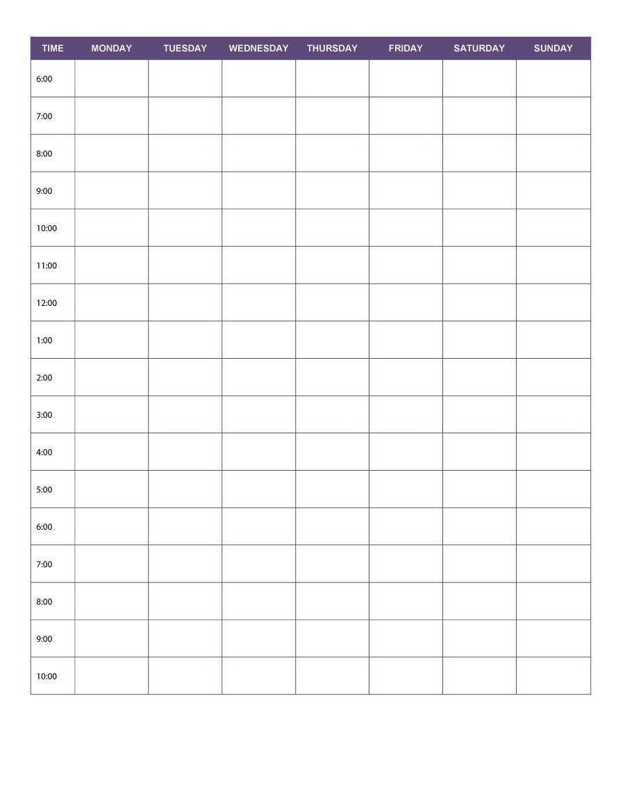 Blank Daily Schedule Chart - Duna.digitalfuturesconsortium Intended For Printable Blank Daily Schedule Template